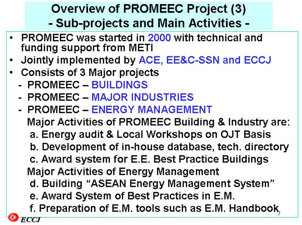 Overniew of PROMEEC Project(3)