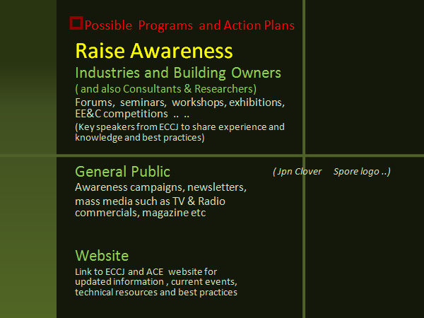 Possible Programs and Action Plans