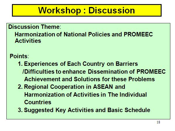 Workshop : Discussion