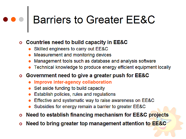 Barriers to Greater EE&C