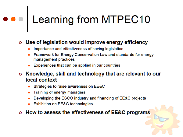 Learning from MTPEC10