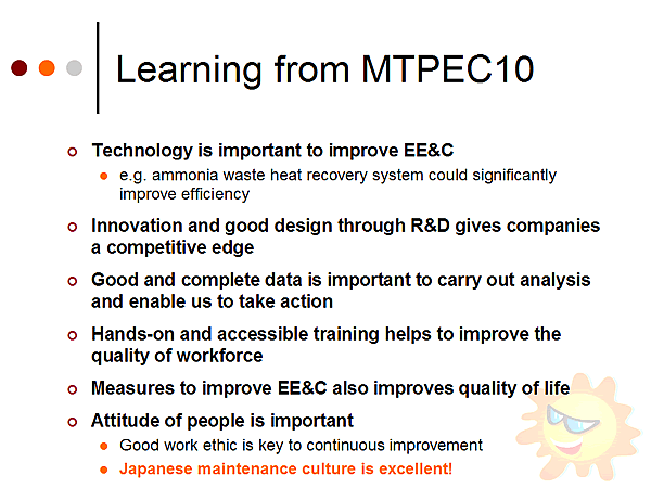 Learning from MTPEC10