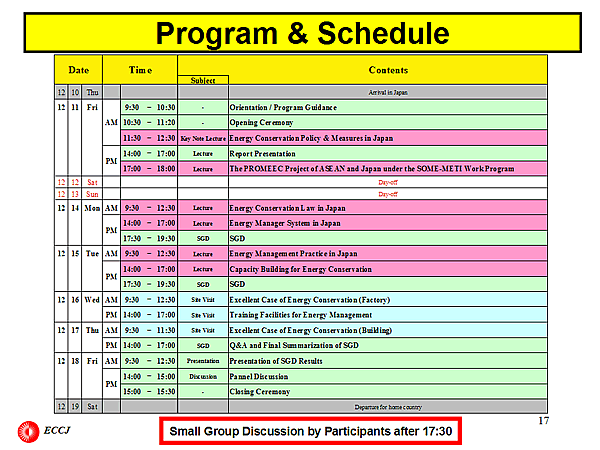 Program & Schedule