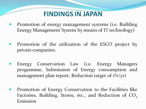 FINDINGS IN JAPAN