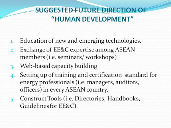 SUGGESTED FUTURE DIRECTION OF  “HUMAN DEVELOPMENT”
