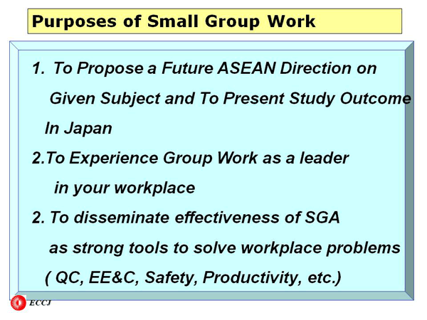 Purposes of Small Group Work