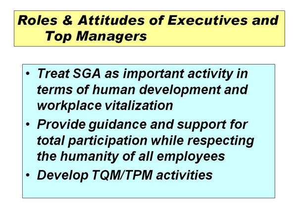 Roles & Attitudes of Executives and Top Managers