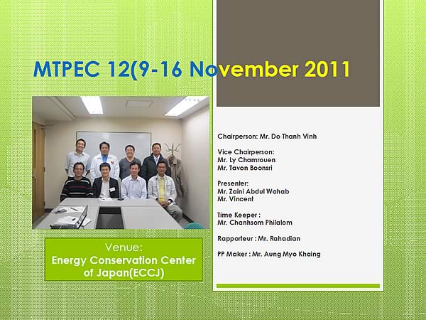 MTPEC 12(9-16 November 2011