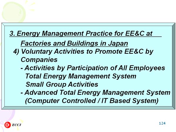3. Energy Management Practice for EE&C at Factories and Buildings in Japan