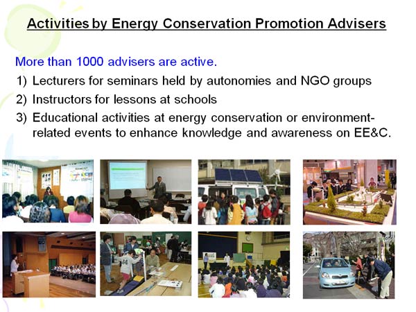 Activities by Energy Conservation Promotion Advisers 