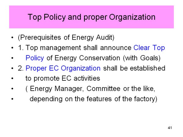 Top Policy and proper Organization