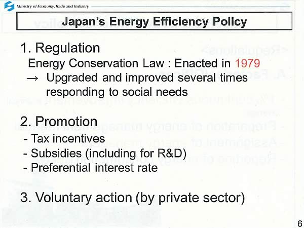 Japan's Energy Efficiency Policy