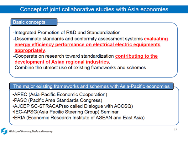 Concept of joint collaborative studies with Asia economies