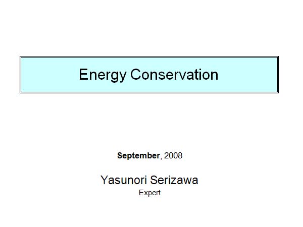 Energy Conservation