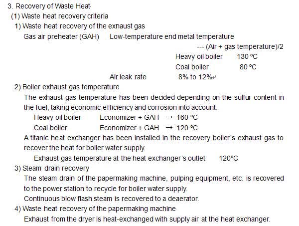 3. Recovery of Waste Heat