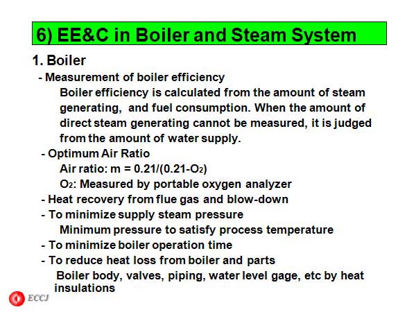 6) EE&C in Boiler and Steam System