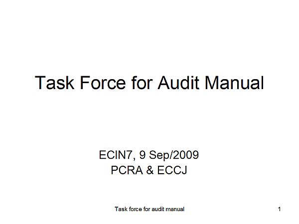 Task Force for Audit Manual