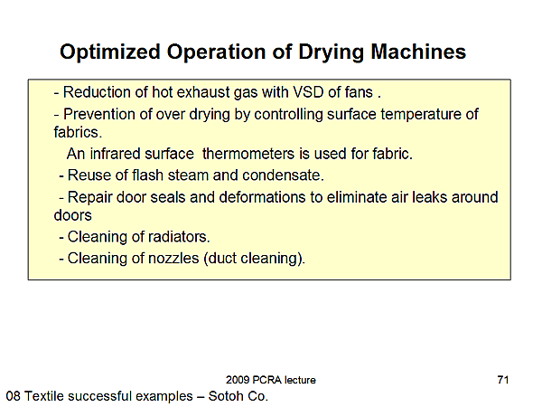 Optimized Operation of Drying Machines