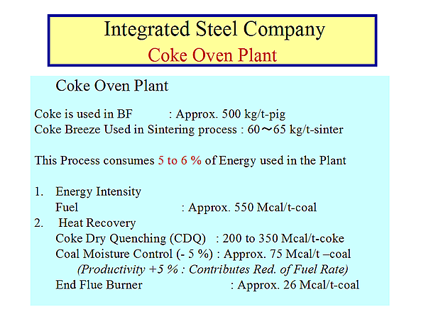  Integrated Steel Company Coke Oven Plant