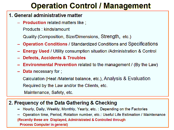 Operation Control / Management
