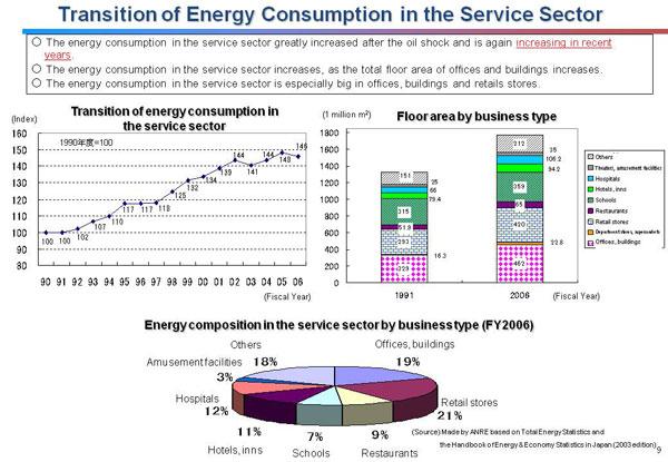 Transition of Energy Consumption in the Service Sector