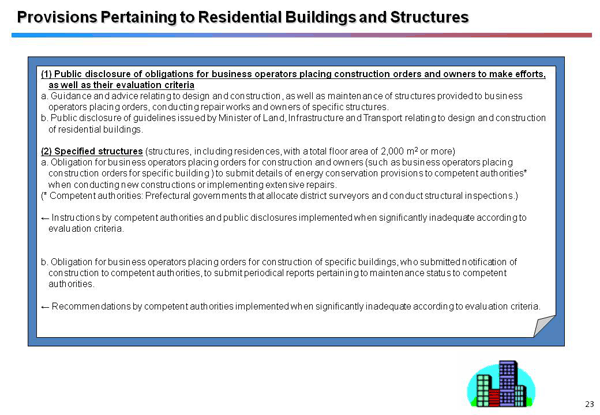 Provisions Pertaining to Residential Buildings and Structures