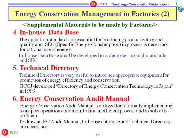 Energy Conservation Management in Factories (2)