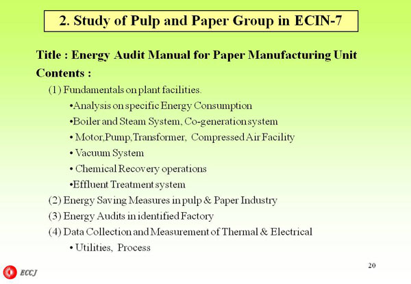 2. Study of Pulp and Paper Group in ECIN-7