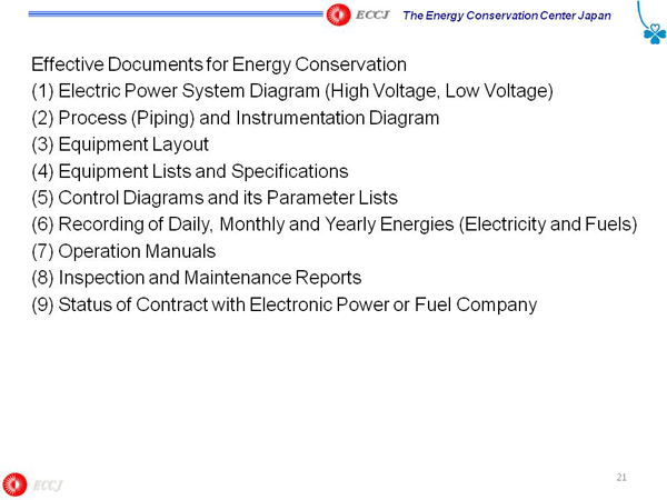 Effective Documents for Energy Conservation