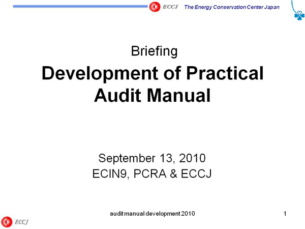 Development of Practical Audit Manual