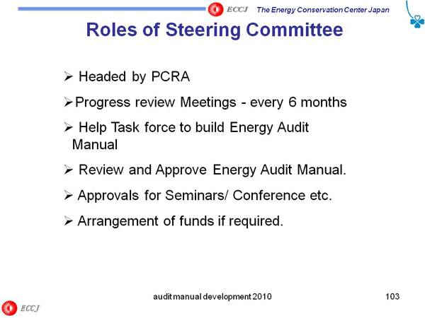 Roles of Steering Committee