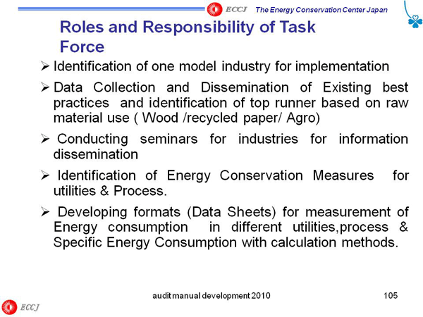 Roles and Responsibility of Task Force