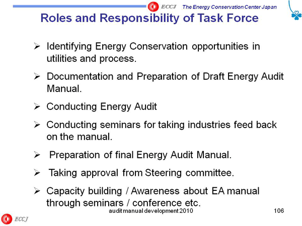 Roles and Responsibility of Task Force