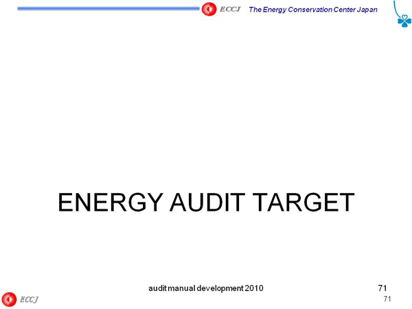 ENERGY AUDIT TARGET