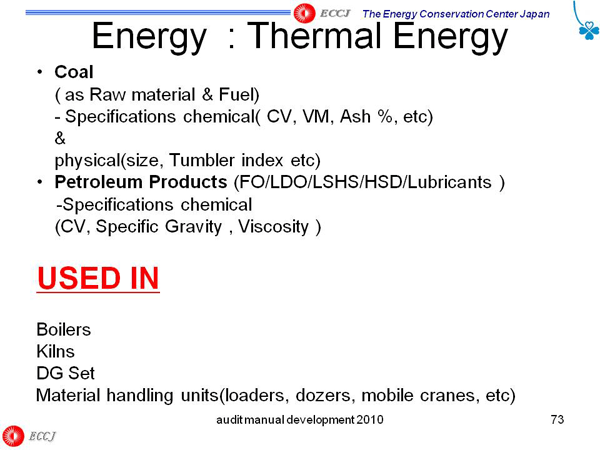 Energy : Thermal Energy