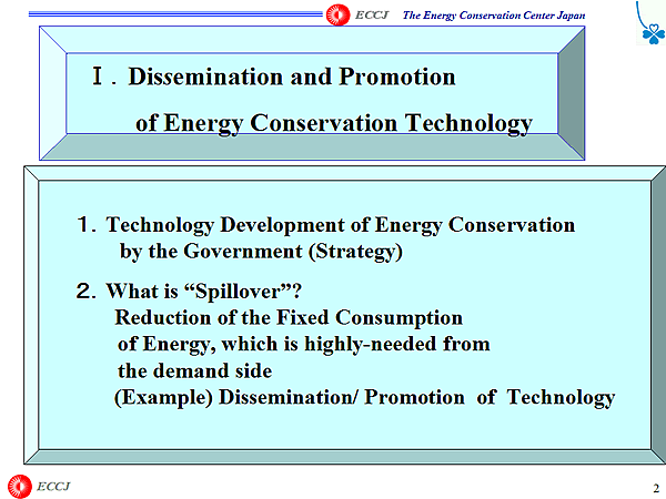 I.Dissemination and Promotion of Energy Conservation Technology