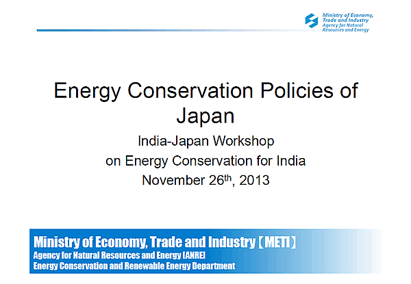 Energy Conservation Policies of Japan