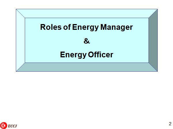 Roles of Energy Manager & Energy Officer