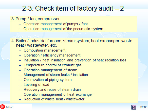 2-3. Check item of factory audit – 2 