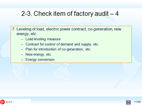 2-3. Check item of factory audit – 4 