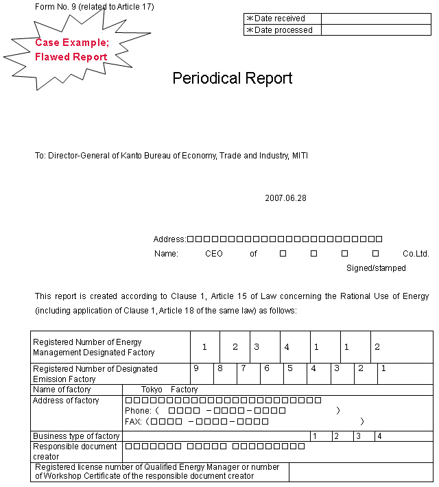 Periodical Report