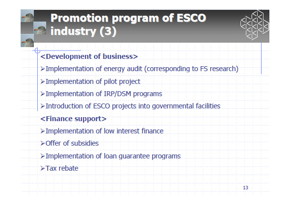 Promotion program of ESCO industry (3)