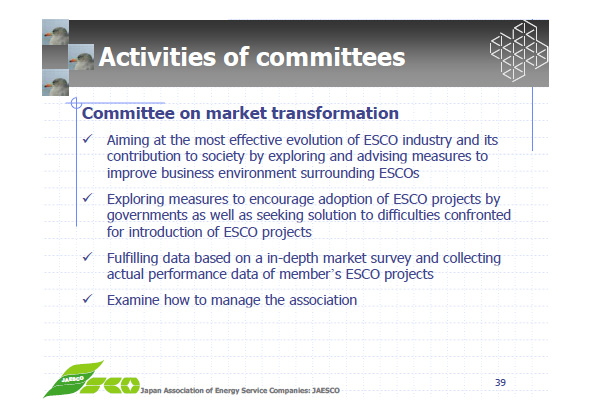Activities of committees