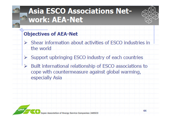 Asia ESCO Associations Network:
AEA-Net