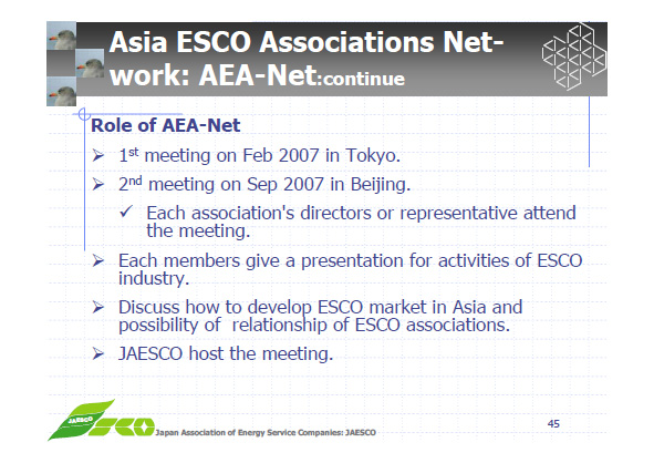 Asia ESCO Associations Network:
AEA-Net:continue