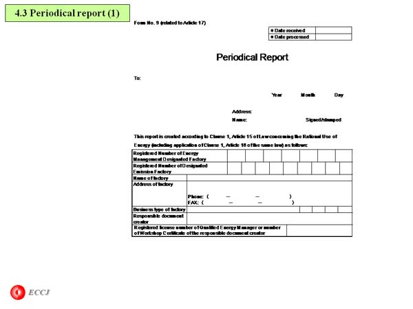 4.3 Periodical report (1)