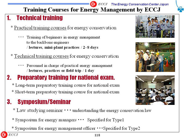 Training Courses for Energy Management by ECCJ