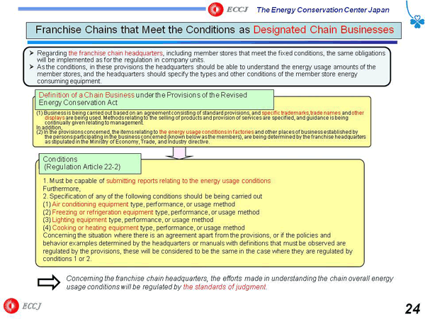 Franchise Chains that Meet the Conditions as Designated Chain Businesses