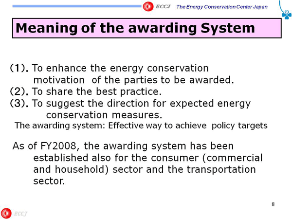 Meaning of the awarding System