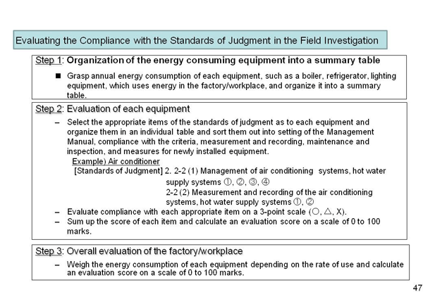Evaluating the Compliance with the Standards of Judgment in the Field Investigation